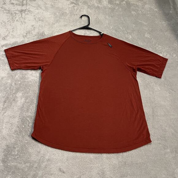 KETL Shirt Mens Extra Large Red Raglan Merino Performance Mountain Apparel Tee - Picture 1 of 9